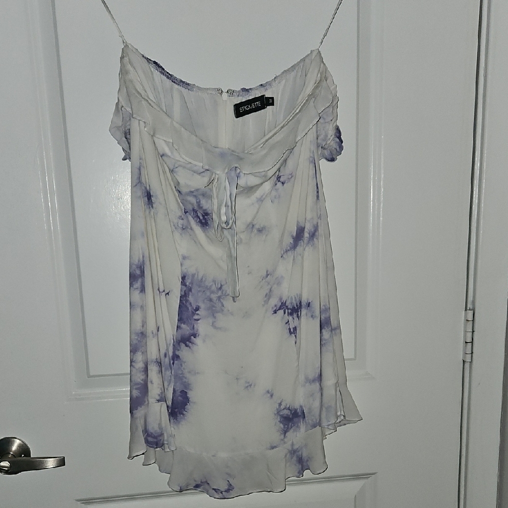 Dress Tie-Dye White and Purple